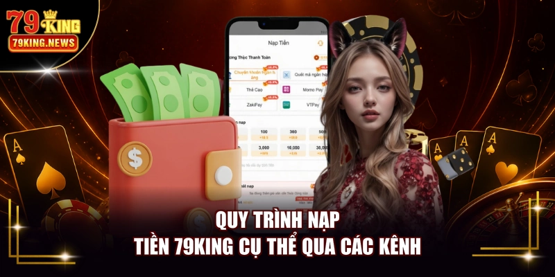 Quy trình nạp tiền 79KING cụ thể qua các kênh